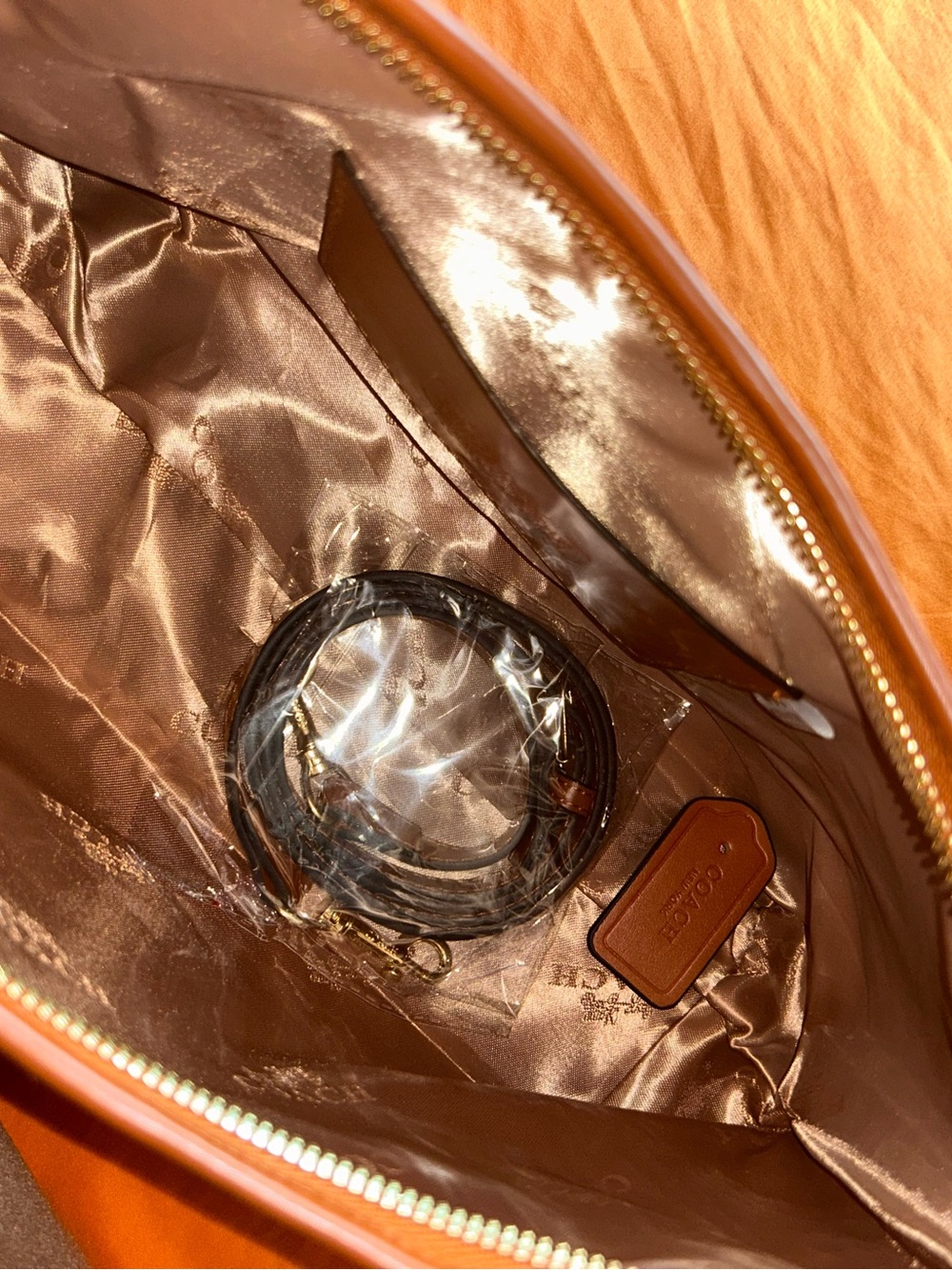 Coach Tan/Brown Signature Shoulder Bag - Picture 4 of 4